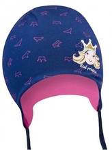 Bavlněná čepička YO ! Little princess - granátová - se zavazováním; 56/62 (0-3m)