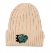 Dětská zimní čepice Dino - ecru, vel. 48-54 cm; 98-104 (2-4r)