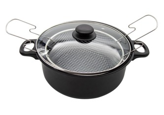 Hrnec fritovací nepřilnavý s poklicí ¤24cm  MEYERHOFF Hrnec fritovací nepřilnavý s poklicí ¤24cm  MEYERHOFF