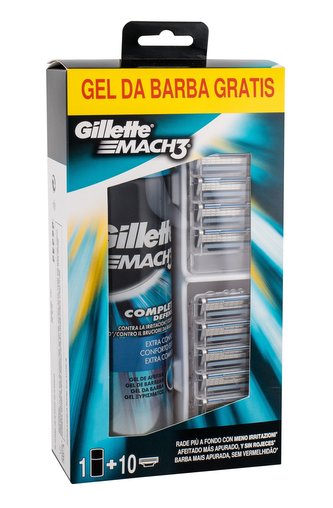Gillette Mach3 gel na holení 200 ml + náhradní hlavice 10 ks