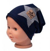 Dětská čepice bavlna, Baby Star, Baby Nellys, granát, vel. 104/134; 134 (8-9r)