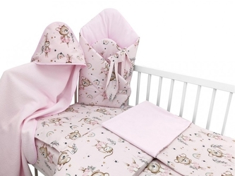 6-ti dílná výhod. sada s dárkem pro miminko, 135 x 100 cm, Little Balerina - růžová; 135x100
