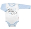 Body dlouhý rukáv s vtipným textem Baby Nellys, Trenér celej rodiny, vel. 62; 62 (2-3m)
