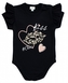 G-baby Kojenecké body s volánkem Kiss - černé; 68 (3-6m)