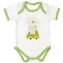 MBaby Bavlněné body s krátkým rukávem, Slůně Little Explorer, bílo/zelené; 56 (1-2m)