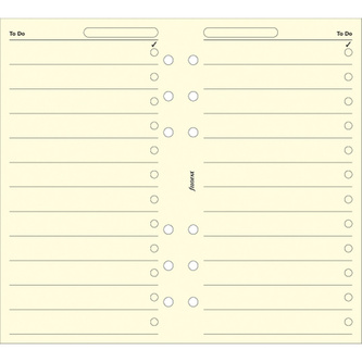 Filofax, Seznam úkolů pro diáře, osobní, krémová