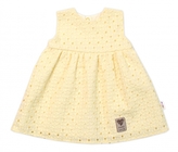 Baby Nellys Lehké Handmade šatičky Madeira, žluté; 62 (2-3m)
