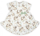 Bavlněné šatičky kr. rukáv Bambi, Nicol, krémové, vel. 92; 92 (18-24m)
