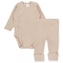 Zavinovací žebrované body + tepláčky, 2D sada MBaby, béžové, vel. 68; 68 (3-6m)