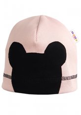 Baby Nellys Jarní, podzimní čepice Mouse, sv. růžova, vel. 2/4 let; 98-104 (2-4r)