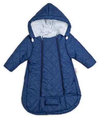 Kombinézka s kapucí do autosedačky, kočárku Lux Baby Nellys ®prošívaná - granát, vel. 68; 68 (3-6m)