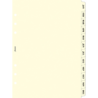 Filofax, Rozřazovače pro diáře, měsíce, A5, krémová