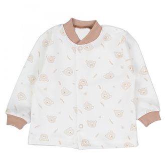 Kojenecká košilka, kabátek bavlna Teddy Baby, béžová, vel. 62; 62 (2-3m)