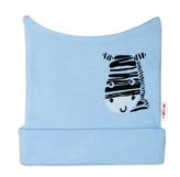 Novorozenecká čepička Baby Nellys, Zebra - modrá, vel. 56; 56 (1-2m)