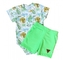 Body kr. rukáv + kraťásky s kapsami 2D sada, Cestovatel, G-baby, zelené; 68 (3-6m)