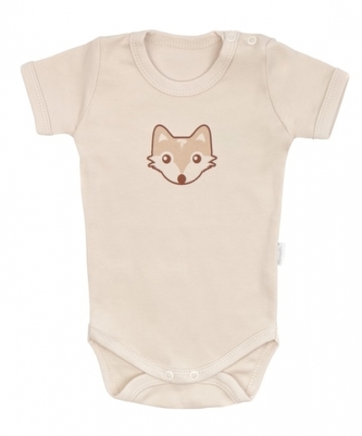 Mamatti Kojenecké body kr. rukáv, Baby Fox - béžová, vel. 74; 74 (6-9m)
