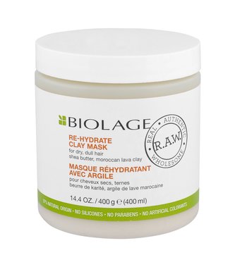 Matrix Biolage R.A.W. Maska na vlasy Re-Hydrate Clay Mask 400 ml pro ženy