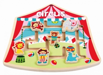 Dřevěný posouvací labyrint Lelin - Cirkus Dřevěný posouvací labyrint Lelin - Cirkus