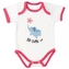 MBaby Bavlněné body s krátkým rukávem, Slůně So Cute, bílo/červené; 56 (1-2m)