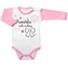 Body dlouhý rukáv s vtipným textem Baby Nellys, Trenérka celé rodiny, vel. 68; 68 (3-6m)