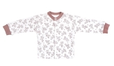 Mamatti Novorozenecká bavlněná košilka, kabátek, Happy - bílá s potiskem, vel. 62