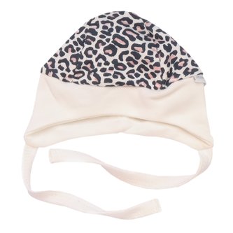 Mamatti Čepička na zavazování Gepardík, bílá se vzorem, vel. 68; 68 (3-6m)