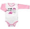 Baby Nellys Body dlouhý rukáv s vtipným textem, A TEĎ tady velím JÁ! Holka, vel. 80; 80 (9-12m)