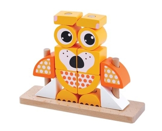 Dřevěná navlékačka pejsek