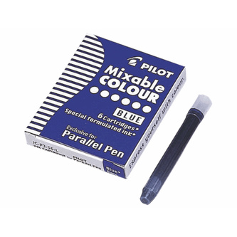 Pilot, Bombičky do Kaligrafických per Parallel Pen, 6 ks, modrá