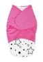 Baby Nellys Zavinovačka, spacáček s minky, 0-6m - Hvězdy a hvězdičky, minky růžová; 56-68 (0-6 m)