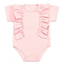 Body kr. rukáv s volánkem, bavlna, zapínání vzadu, Emily Mrofi, pudrové, vel. 80