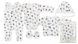 Novorozenecká sada pro miminko do porodnice, bílá - Princezna,, vel. 56; 56 (1-2m)