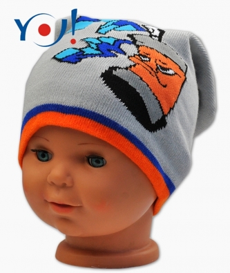 Čepička Grafitti - sv.šedá/oranžový lem; 116 (5-6r)