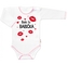 Body dlouhý rukáv s vtipným textem Baby Nellys, Bola tu BABIČKA; 56 (1-2m)