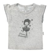 Bavlněná halenka Mamatti Baletka - krátký rukáv - šedá; 74 (6-9m)