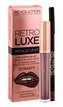 Makeup Revolution London Retro Luxe tekutá rtěnka 5,5 ml + konturovací tužka na rty 1 g
