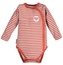 EEVI Kojenecké body dl. rukáv, zapínání bokem Adventure - Proužek, cihlová, vel. 62; 62 (2-3m)
