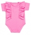 Body kr. rukáv s volánkem, bavlna, zapínání vzadu, Emily Mrofi, růžové, vel. 68
