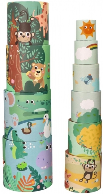 Kubus pyramida skládanka 10 ks, Adam Toys, Safari