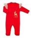 Mamatti Kojenecký bavlněný overálek s volánky Vánoce, červený; 56 (1-2m)
