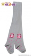 Bavlněné punčocháče Baby Nellys ®  - Sovička šedé, veľ. 80/86; 80/86 (12-18m)