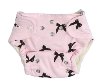 Mamatti Látková plenka EKO sada - kalhotky + 2 x plenka, vel. 5 - 14 kg, Bow; 5 - 14 kg