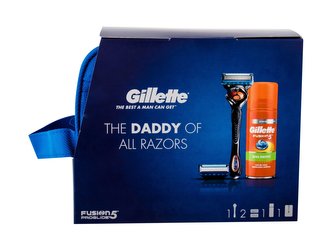 Gillette Fusion Proglide holicí strojek s jednou hlavicí 1 ks + náhradní hlavice 2 ks + gel na holení Fusion5 Ultra Sensitive 75 ml + kosmetická taška