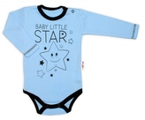 Baby Nellys Body dlouhý rukáv, modré, Baby Little Star, vel. 62; 62 (2-3m)