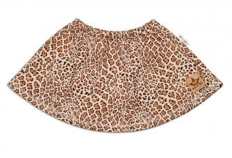 BABY NELLYS Dětská sukně Gepard - hnědá, vel. 86; 86 (12-18m)