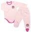 2-dílná sada G-baby body dl. rukáv + polodupačky Pony Farm, růžová, vel. 68; 68 (3-6m)