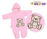 Zimní kombinézka/overálek Teddy Bear - růžová; 56 (1-2m) ; 62 (2-3m)