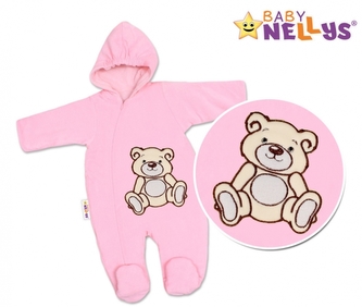 Zimní kombinézka/overálek Teddy Bear - růžová; 56 (1-2m) ; 62 (2-3m)