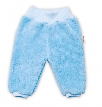 Baby Nellys Kojenecké chlupáčkové tepláčky Cute Bunny - modré, vel. 68; 68 (3-6m)