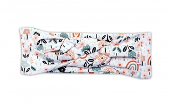 Hand Made Dvouvrstvá proplétaná čelenka Palouček, smetanová, 68/74; 68/74 (6-9m)